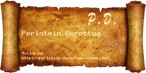 Perlstein Dorottya névjegykártya